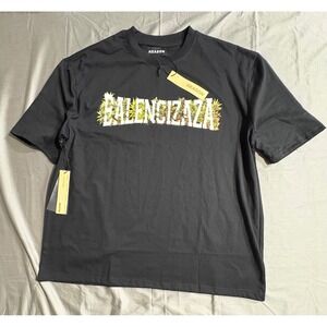Reason Mens Balencizaza Graphic T-Shirt Black Short Sleeve Streetwear XL NWT